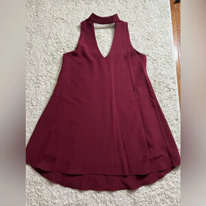 Chic Burgundy Fan Favs GB Sleeveless Dress Size M NWT